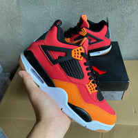 Mid Top Sneakers, Red Orange Colorway, Lace Up Design, Casual Gift for Sneaker Fans