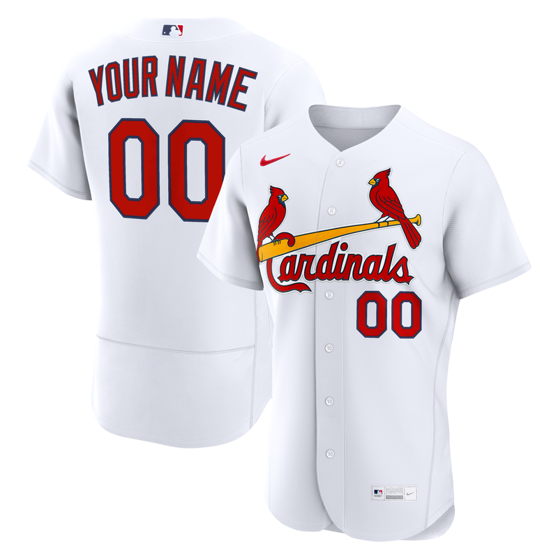 St. Louis Cardinals White Home Authentic Custom Jersey