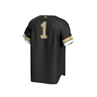 #1 Wake Forest Demon Deacons Lightweight Collegiate Baseball Fashion Jersey - Black