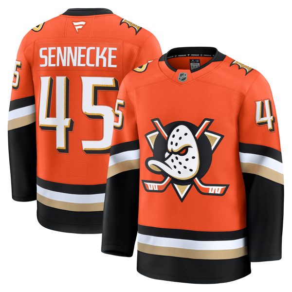 Anaheim Ducks Beckett Sennecke Orange Home Premium Jersey