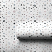 Subtle Winter Snowflake Gift Wrap, Muted Pastel Snowflake Wrapping Paper, Modern Holiday Wrapping Paper, Neutral Christmas Gift Wrap Roll