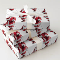 Golfer Santa Claus Gift Wrap, Golfing Santa Christmas Wrapping Paper, Sports Fan Holiday Wrapping Paper Roll, Humorous Xmas Gift Wrap