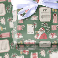Retro Santa Toasting Wrapping Paper, Vintage Santa Cocktail Wrapping Paper, Holiday Cocktail Gift Wrap, Festive Christmas Wrapping Paper