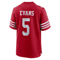 San Francisco 49ers Mike Evans Scarlet 80th Anniversary Game Jersey