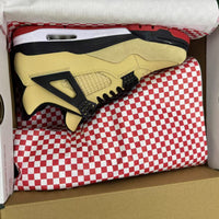 Mid Top Sneakers, Beige Black Red Colorway, Lace Up Design, Casual Gift for Sneaker Fans