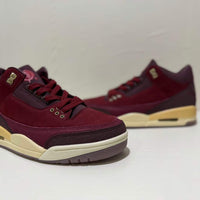 Mid Top Sneakers, Burgundy Beige Colorway, Lace Up Design, Casual Gift for Sneaker Fans