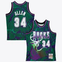 Milwaukee Bucks Ray Allen 1996 Team Marble Swingman Jersey - Green
