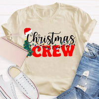 Festive Trees and Lights Graphic Shirt, Christmas Crew T-Shirt, Matching Family Xmas Tee, Holiday Party Group Vacation Shirt