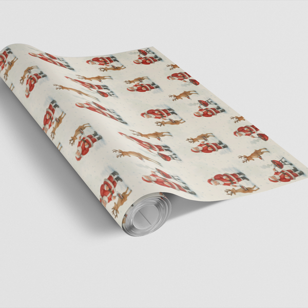 Humorous Barbecue Christmas Gift Wrap, Merry Grillmas BBQ Santa Wrapping Paper, Holiday Cookout Gift Wrap, BBQ Lover Christma