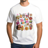 Tis the Season Food Shirt, Mexican Christmas T-Shirt, Mexican Christmas Food Graphic Tee, Hispanic Christmas Shirt, Latinx Heritage Xmas Tee