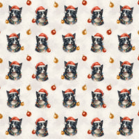 Festive Dog Holiday Gift Wrap, Border Collie Christmas Wrapping Paper, Adorable Pet Gift Wrapping Paper, Dog Lover Xmas Present Paper Roll