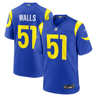 Los Angeles Rams Eddie Walls III Royal Game Jersey