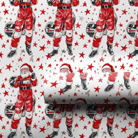 Motorsports Christmas Gift Wrap, Santa Race Car Driver Wrapping Paper, Racing Driver Holiday Gift Wrap, Humorous Christmas Wrapping Paper Roll