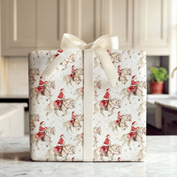 Equestrian Christmas Gift Wrap, Santa Riding Horse Wrapping Paper, Watercolor Horse Lover Holiday Paper, Festive Xmas Gift Wrap Roll