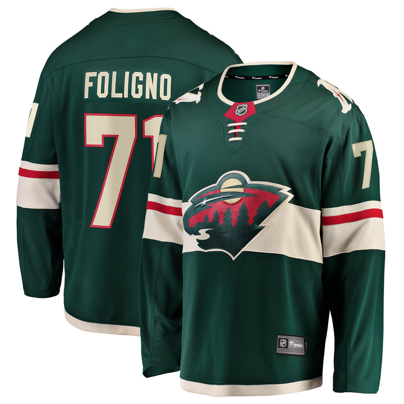 Minnesota Wild Nick Foligno Green Home Breakaway Jersey