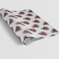 Santa Hat Animal Gift Wrap, Winter Warmth Gorilla Wrapping Paper, Humorous Christmas Present Paper Roll, Adorable Holiday Gift Wrapping Paper