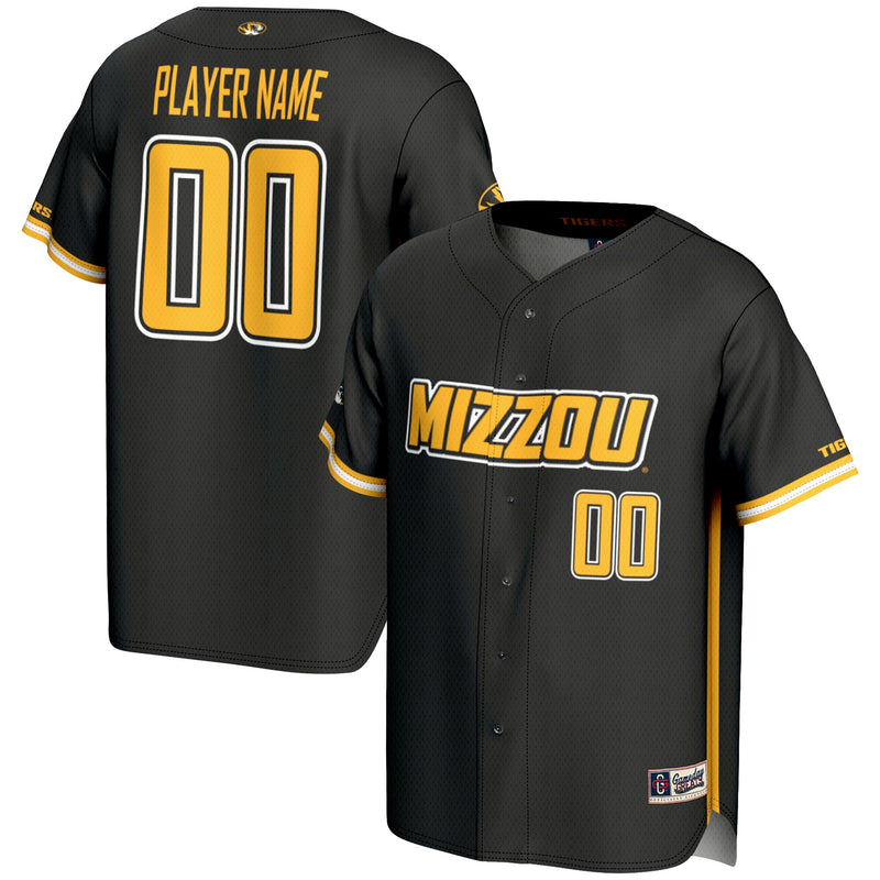 Missouri Tigers NIL Pick-A-Player Lightweight Baseball Jersey - Black