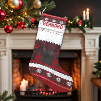Personalized Bunny Holiday Stocking, Rabbit Christmas Stocking, Custom Name Xmas Stocking, Adorable Pet Christmas Decor, Family Holiday Present