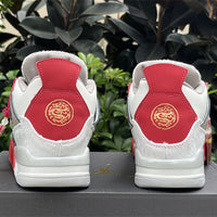 Mid Top Sneakers, White Red Colorway, Lace Up Design, Casual Gift for Sneaker Fans