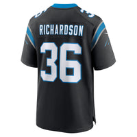 Carolina Panthers Demani Richardson Black Team Game Jersey