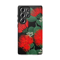 New Zealand Christmas Tree Art Phone Case, Pohutukawa Floral Phone Case, Tough Phone Case for Samsung Galaxy, Botanical Nature Cover
