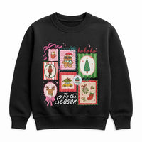 Gingerbread Reindeer Christmas Sweatshirt, Tis the Season Christmas Sweatshirt, Retro Holiday Patchwork Pullover, Festive Christmas Present