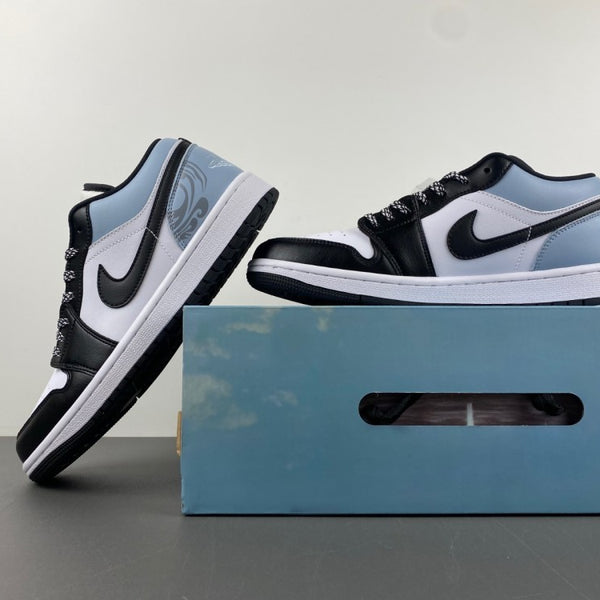 Low Top Sneakers, White Black Colorway, Lace Up Design, Casual Gift for Sneaker Fans