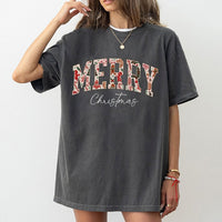 Retro Holiday Gingerbread Pattern T-Shirt, Merry Christmas Gingerbread T-Shirt, Adorable Xmas Graphic Tee, Festive Family Holiday Shirt