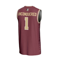 #1 Florida State Seminoles Lightweight Icon Print Basketball Jersey - Garnet
