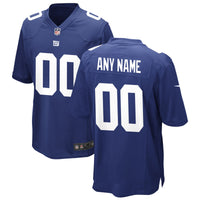 New York Giants Royal Custom Game Jersey