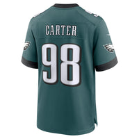 Philadelphia Eagles Jalen Carter Midnight Green Team Game Jersey