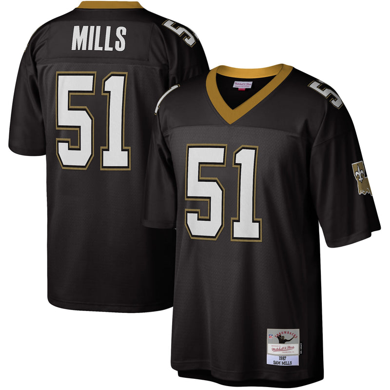New Orleans Saints Sam Mills Black Legacy Replica Jersey