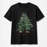 Christmas Tree Graphic Shirt, Snowy Pine Christmas Tree T-Shirt, Vintage Christmas Holiday Tee, Winter Pine Forest Shirt, Xmas Lover Present