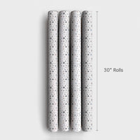 Subtle Winter Snowflake Gift Wrap, Muted Pastel Snowflake Wrapping Paper, Modern Holiday Wrapping Paper, Neutral Christmas Gift Wrap Roll