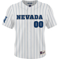 Nevada Wolf Pack Lightweight Collegiate Baseball Pinstripe NIL Pick-A-Player Fashion Jersey - White