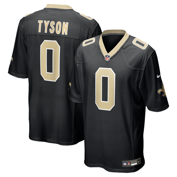 New Orleans Saints Jordyn Tyson Black 2026 NFL Draft First Round Pick No. 8 Team Game Jersey