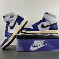 High Top Sneakers, Blue White Colorway, Lace Up Design, Casual Gift for Sneaker Fans