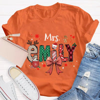 Custom Name Letter Holiday Shirt, Personalized Christmas T-Shirt, Matching Family Xmas Tee, Merry Christmas Present for Family