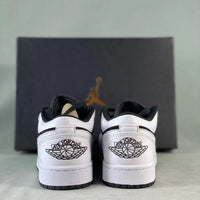 Low Top Sneakers, White Black Colorway, Lace Up Design, Casual Gift for Sneaker Fans