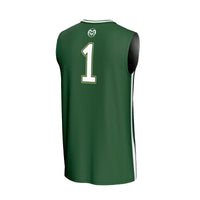 #1 Colorado State Rams Lightweight Collegiate Basketball Fashion Jersey - Green