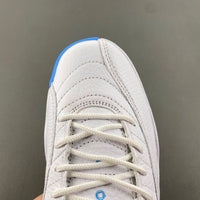 Retro Low Top Sneakers, University Blue White Colorway, Lace Up Design, Casual Gift for Sneaker Fans