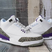 Sneakers, White Purple Colorway, Lace Up Design, Casual Gift for Sneaker Fans