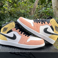 Mid Top Sneakers, Pink Colorway, Lace Up Design, Casual Gift for Sneaker Fans