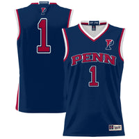 #1 Pennsylvania Quakers Lightweight Basketball Jersey - Navy