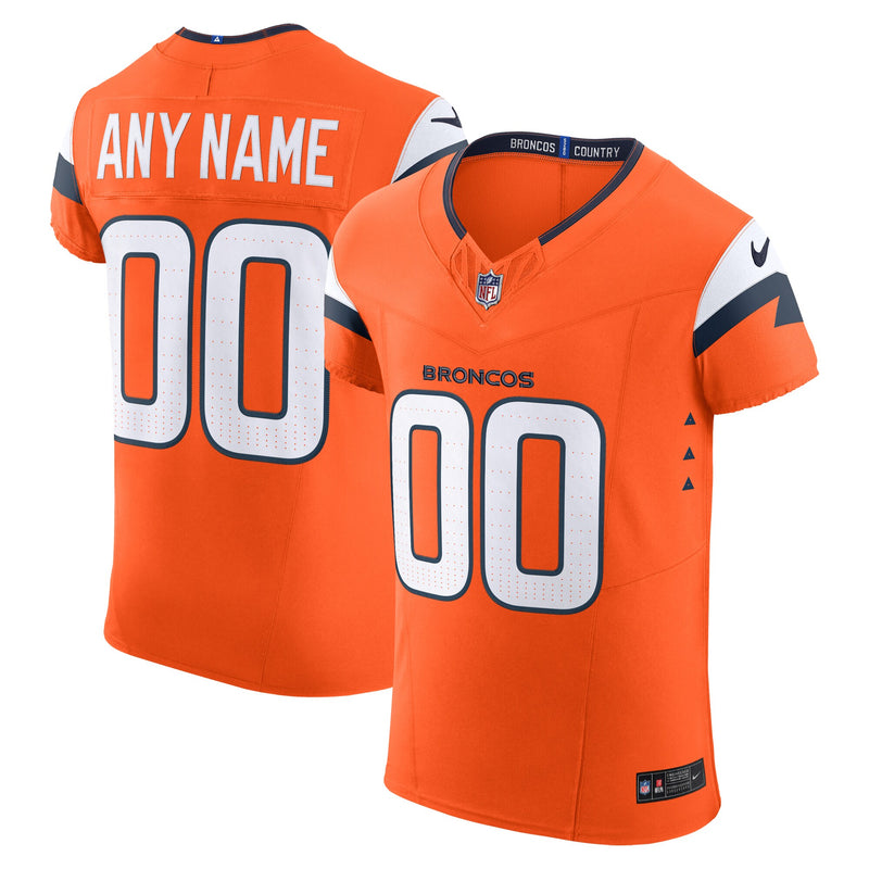 Denver Broncos Orange Team Elite Custom Jersey