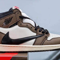 Sneakers, Brown White Black Colorway, Reverse Hook Design, Lace Up Design, Casual Gift for Sneaker Fans