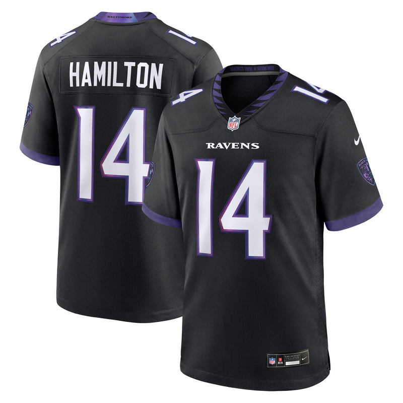 Baltimore Ravens Kyle Hamilton Black Alternate Game Jersey