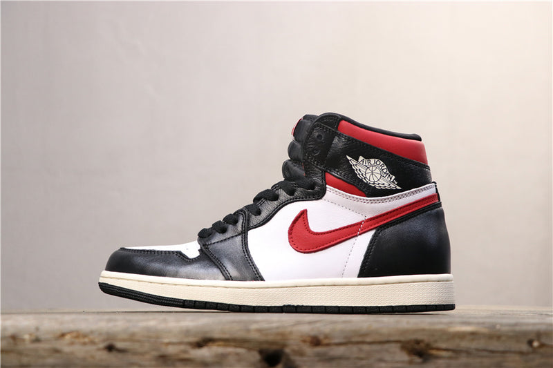 Retro High Top Sneakers, Black Red Colorway, Lace Up Design, Casual Gift for Sneaker Fans