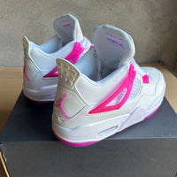 Mid Top Sneakers, White Pink Colorway, Lace Up Design, Casual Gift for Sneaker Fans