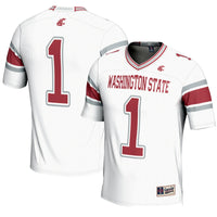 #1 Washington State Cougars Endzone Football Jersey - White